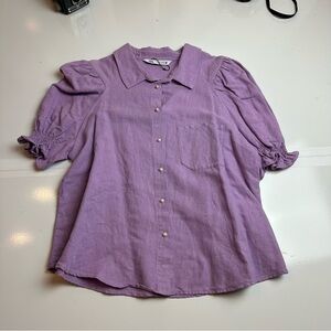 Zara Lilac Puff Sleeve Blouse